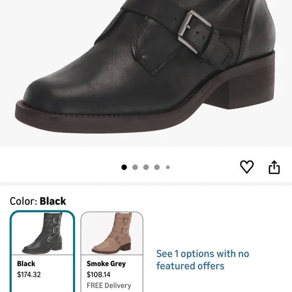 NEW - Lucky Brand LK-Katrina Black Leather Boots - MSRP $174 - Picture 9 of 9